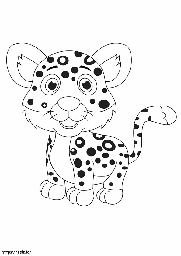 1526464352 Funny Leopard A4 coloring page