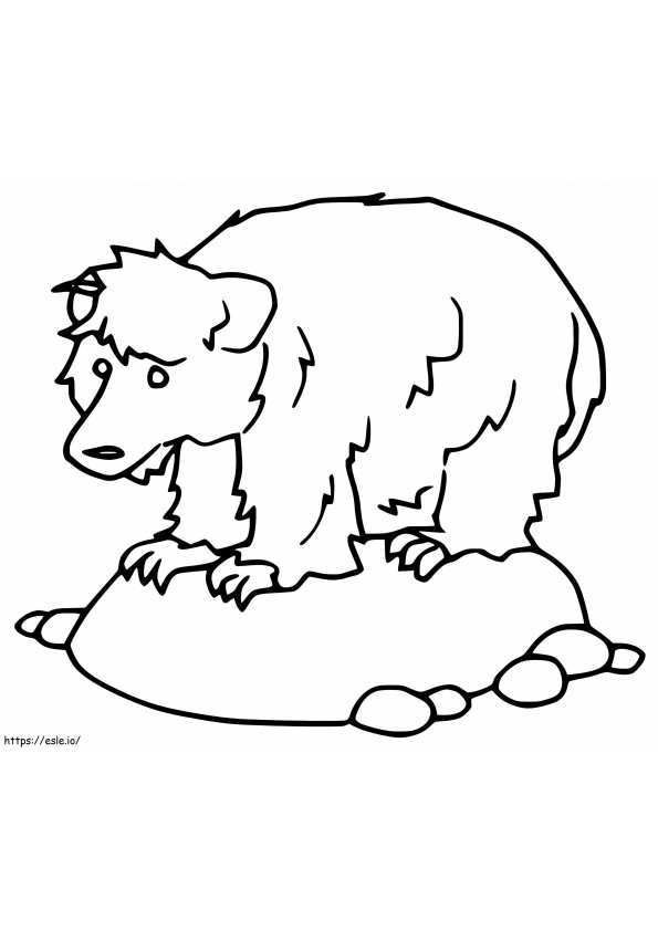 Easy Sloth Bear coloring page