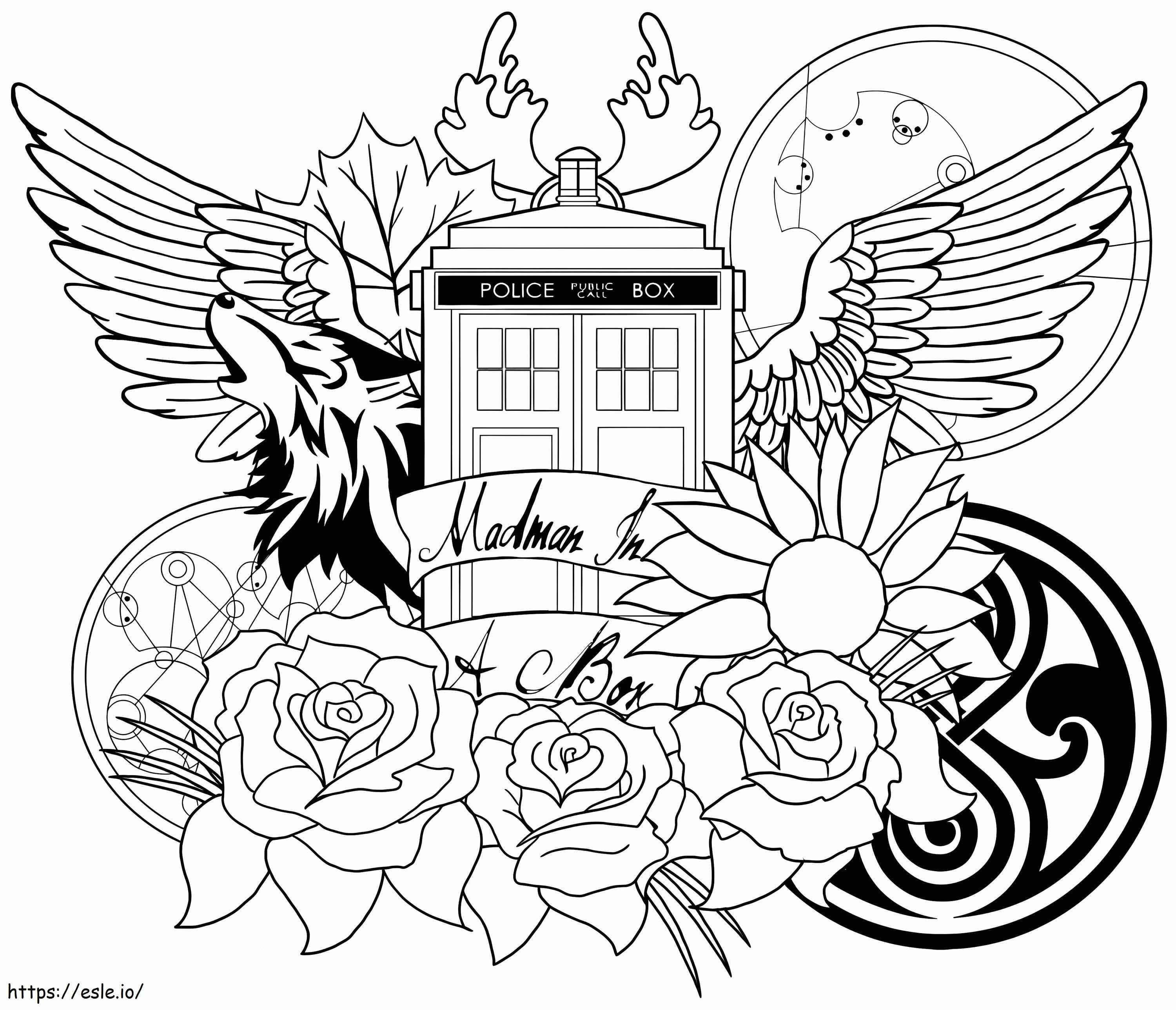 Printable Doctor Who coloring page