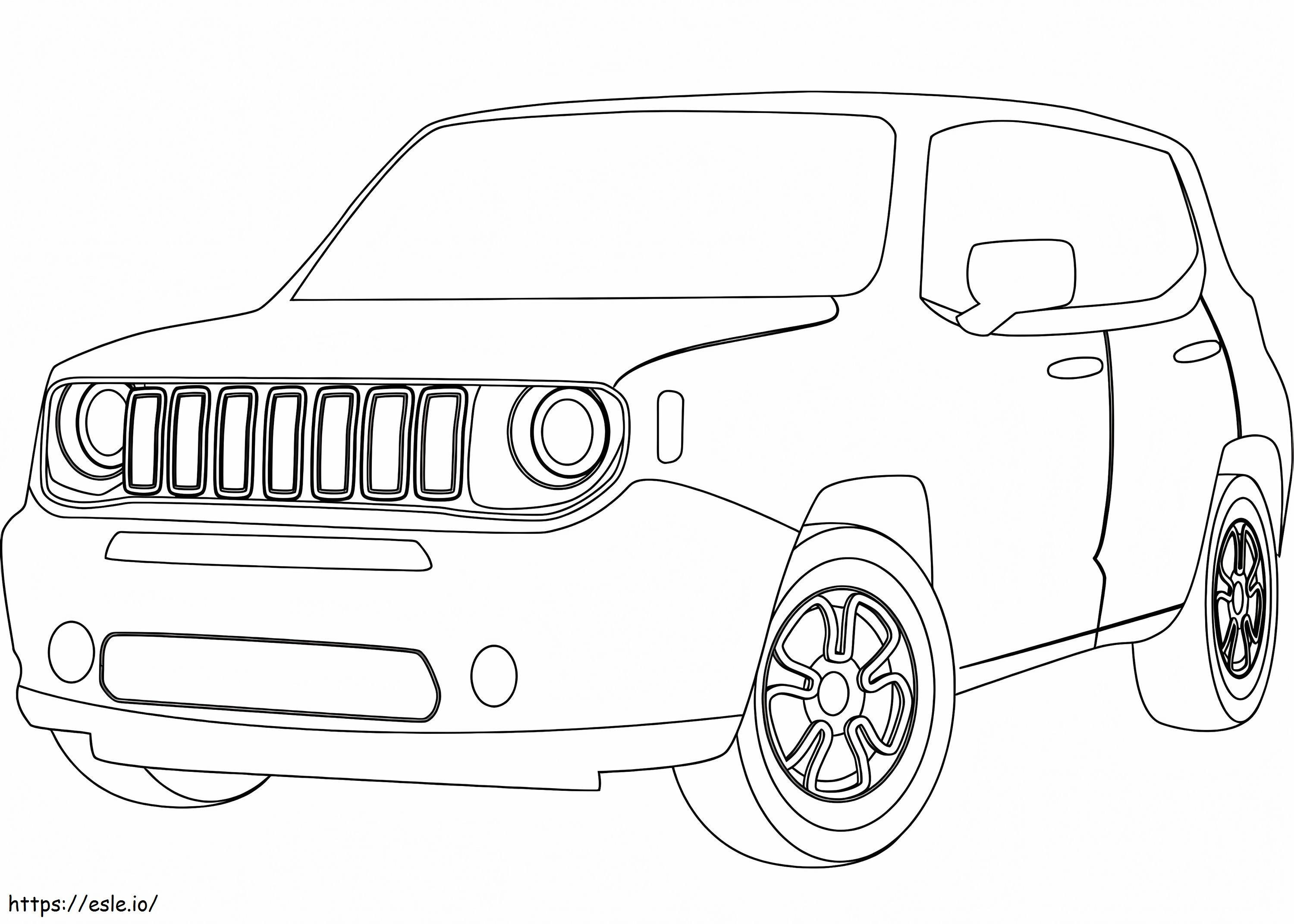 jeep renegado para colorear