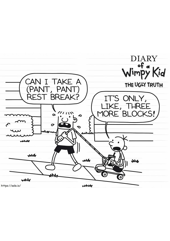 Wimpy Kid -värityssivu 4 värityskuva