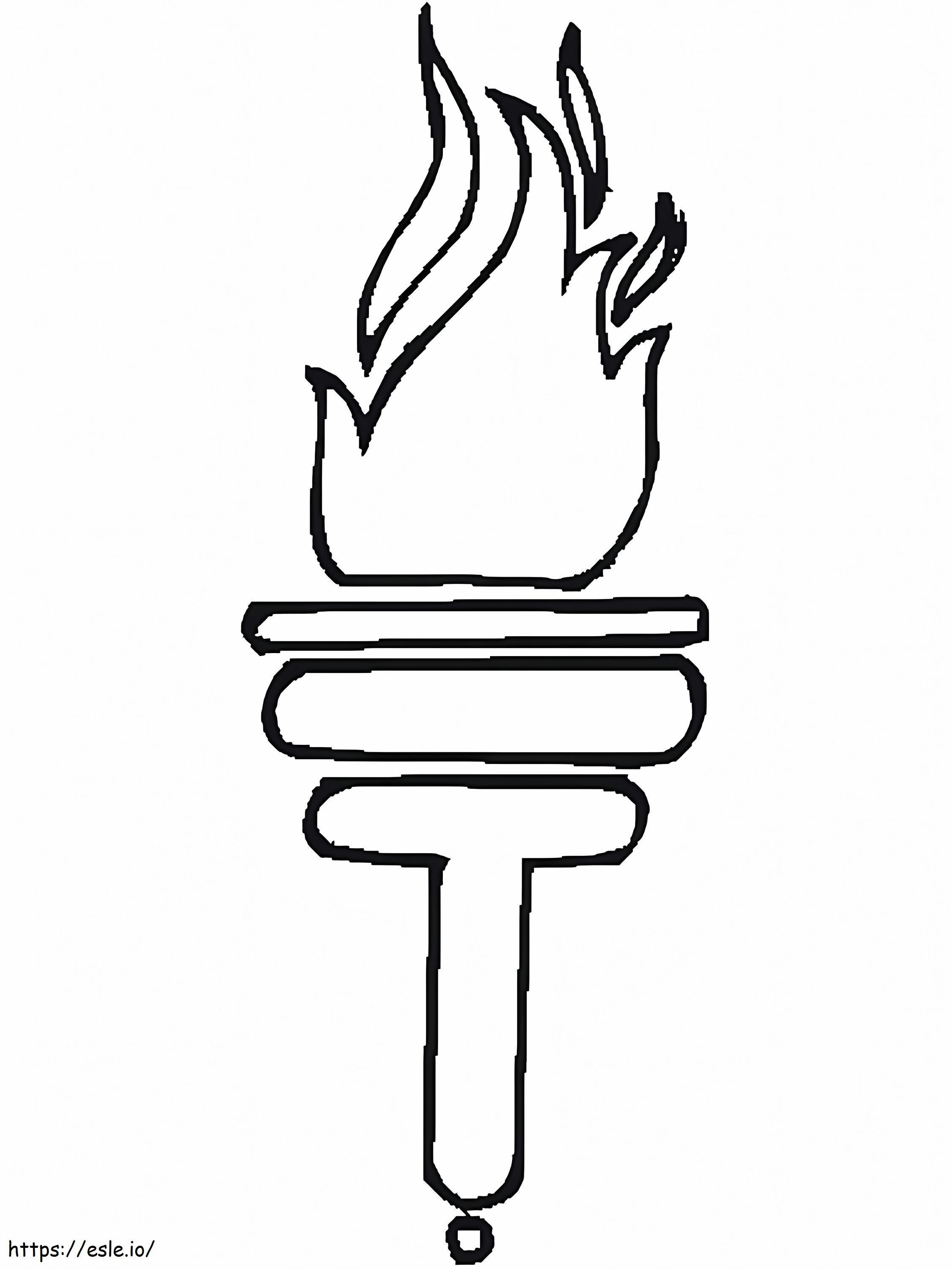 Coloriage Torche olympique à imprimer dessin