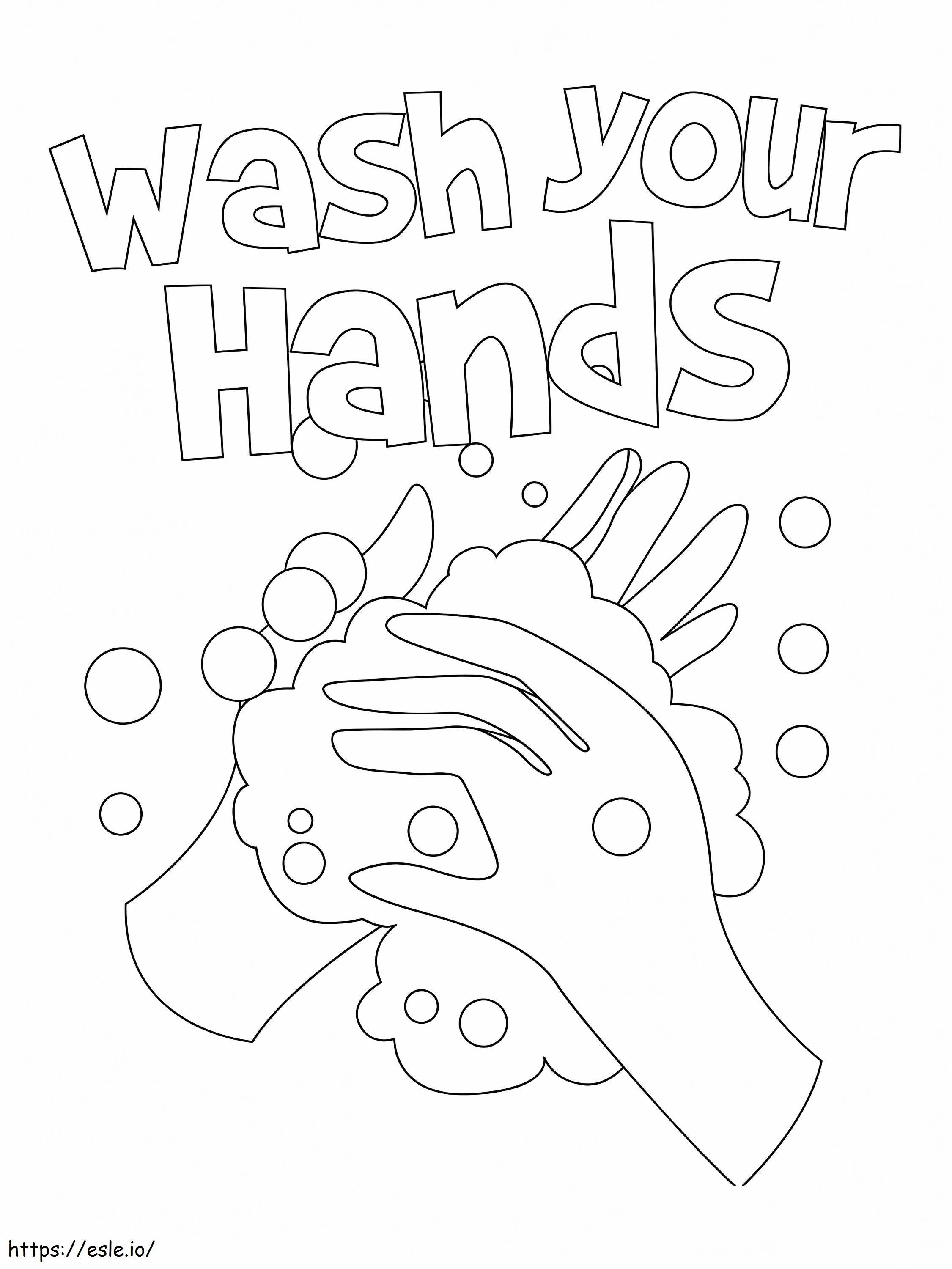 Wash Your Hands Printable coloring page