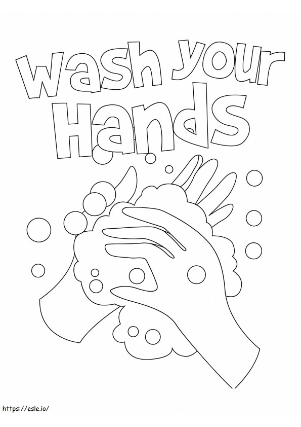 Lavati le mani stampabile da colorare