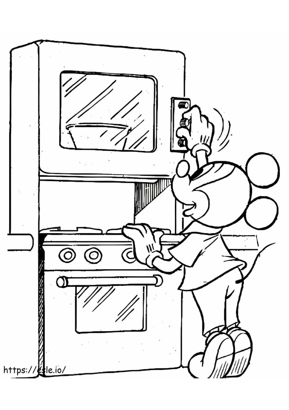1539746745 Mickey stellt den Ofen ein ausmalbilder