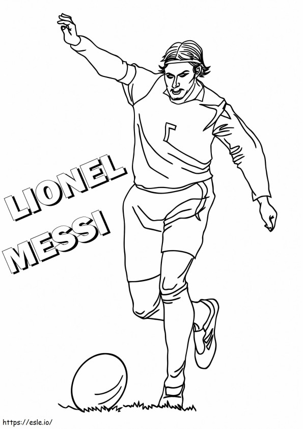 Lionel Messi 4 kleurplaat