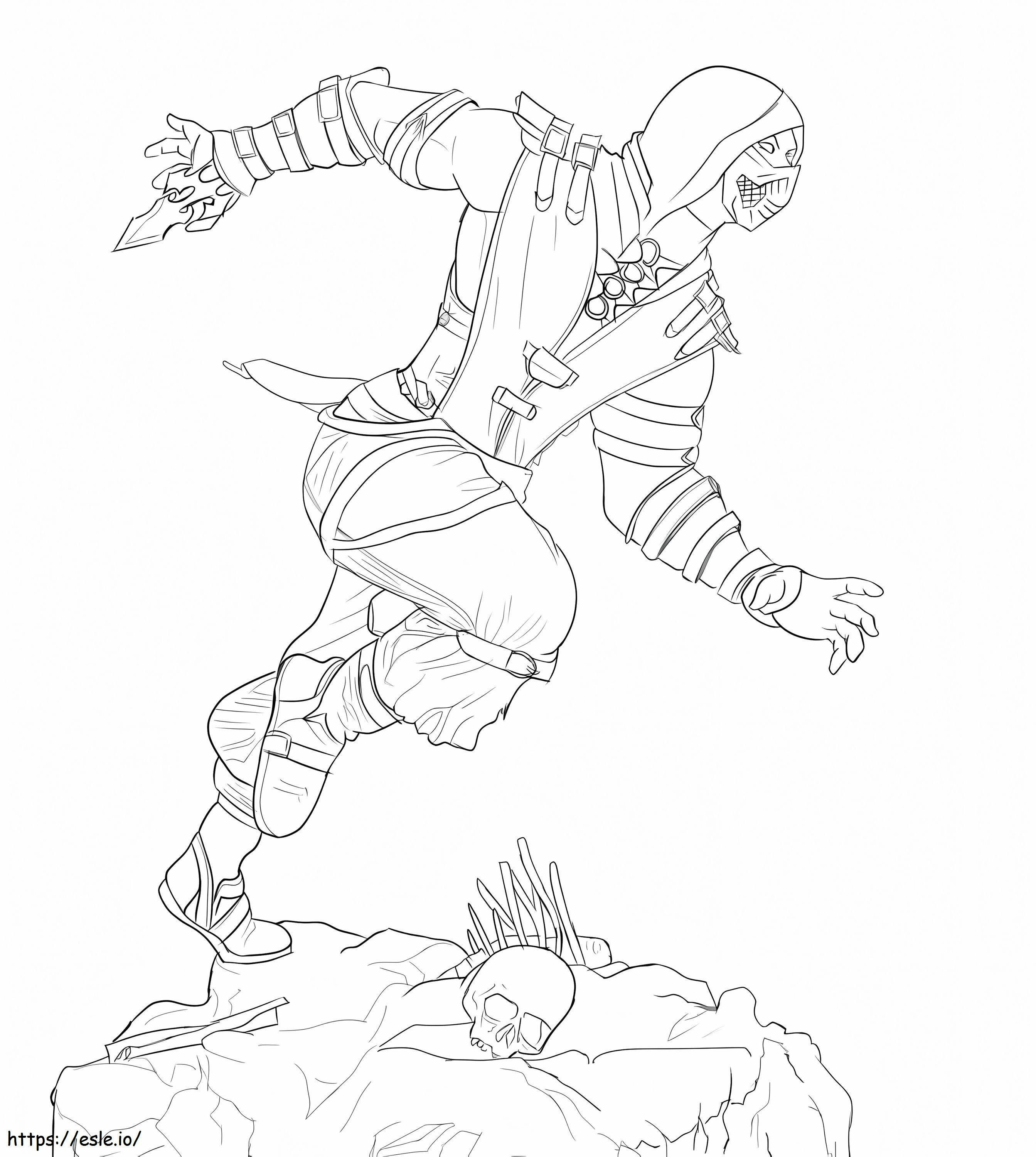 Scorpion Action coloring page