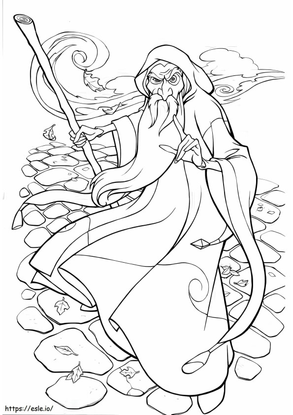 Wind Wizard coloring page