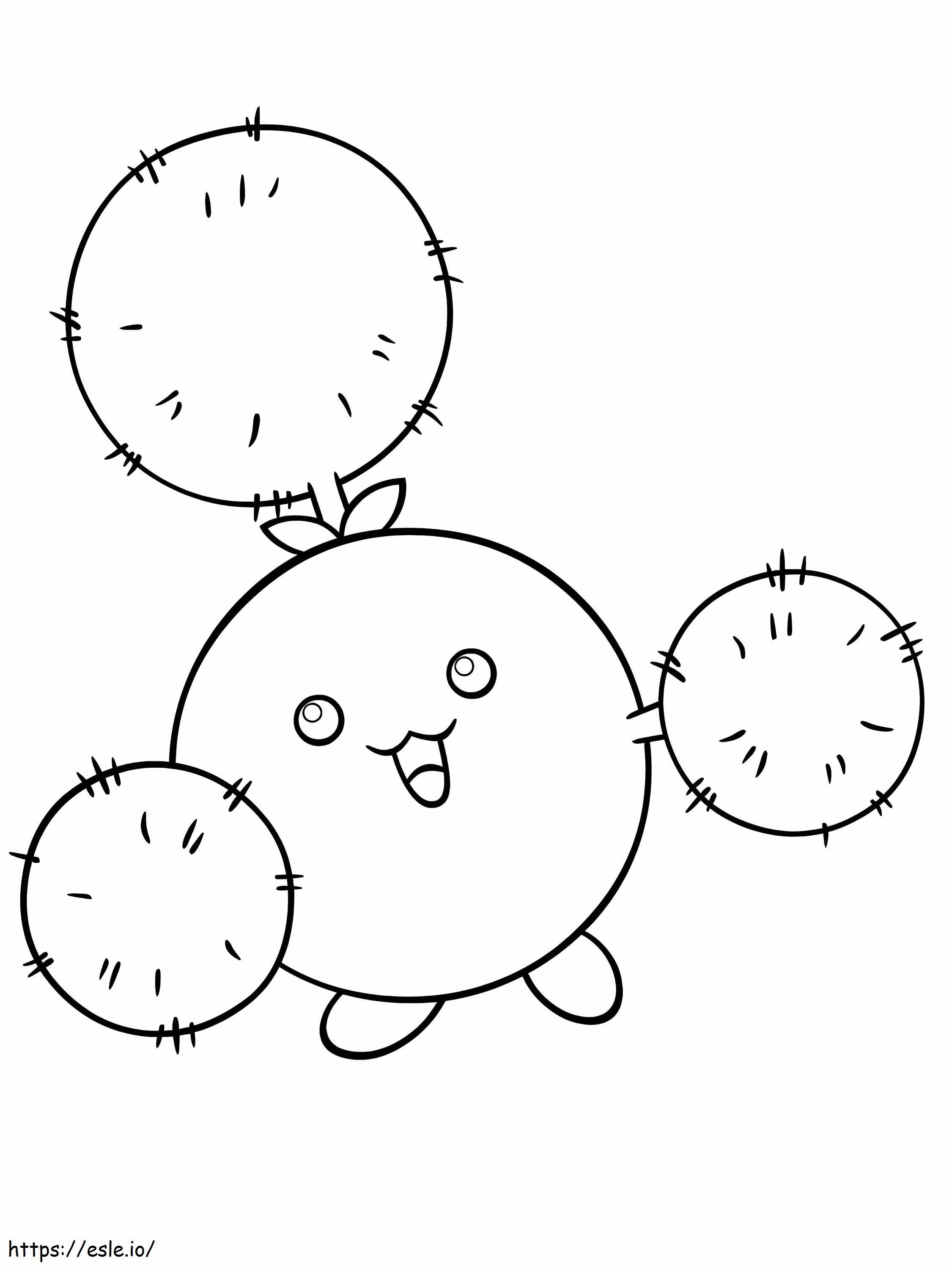 Adorable Jumpluff Pokemon coloring page