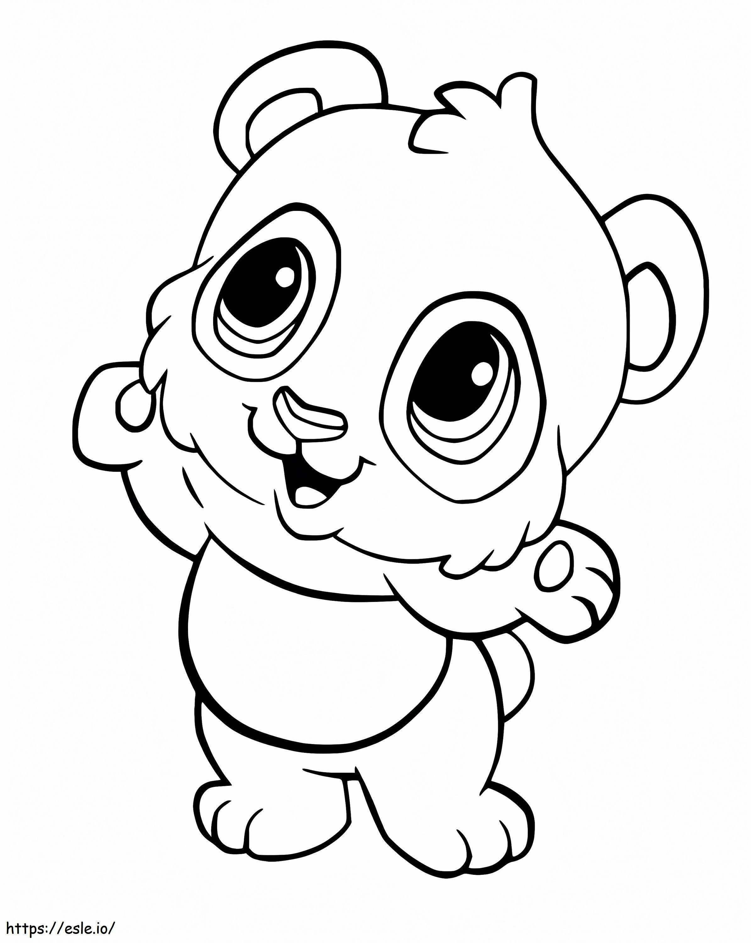 Fun Little Panda coloring page