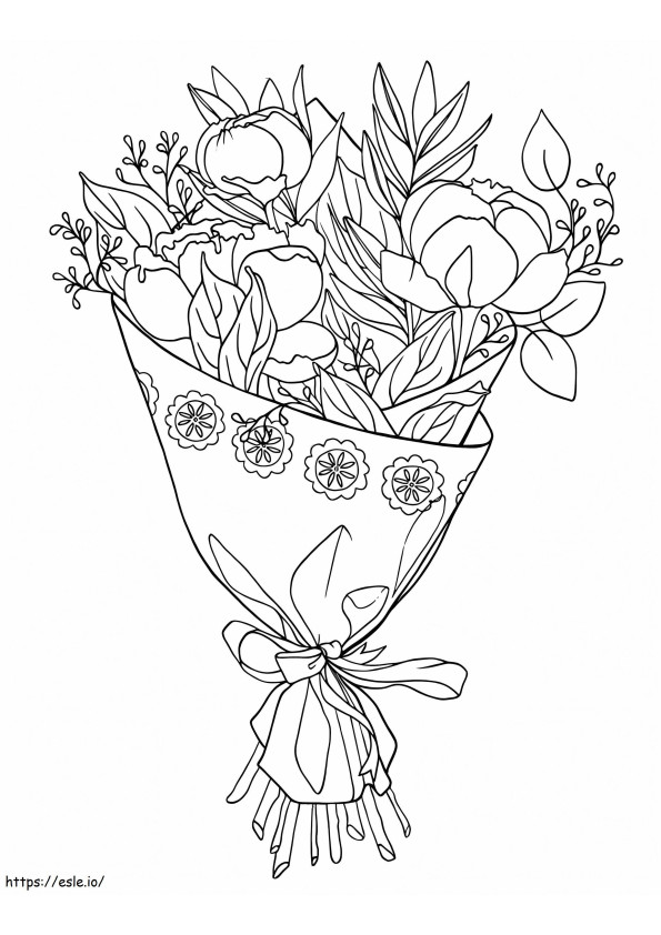 Printable Bouquet coloring page