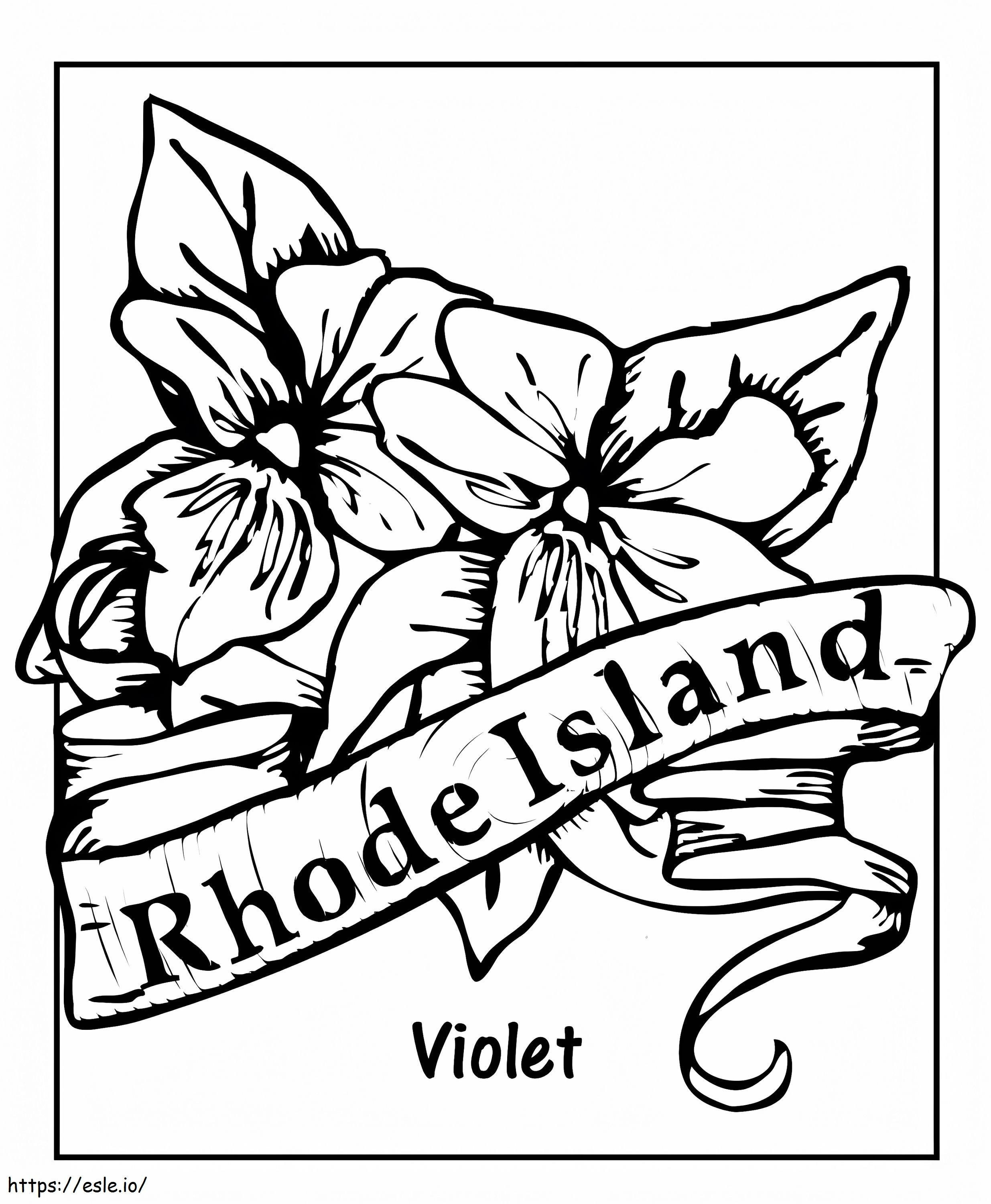 Bunga Negara Bagian Rhode Island Gambar Mewarnai