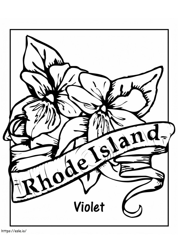 Flores del estado de Rhode Island para colorear