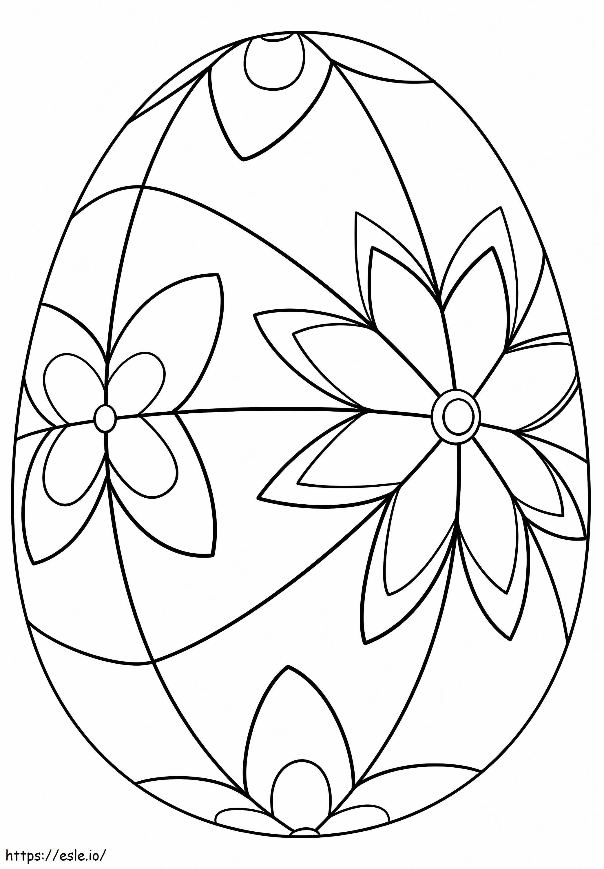 Hermoso huevo de Pascua 3 para colorear