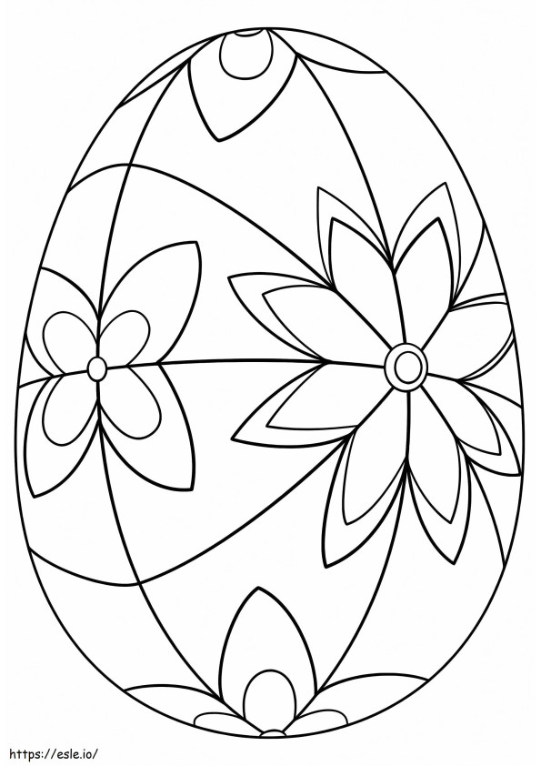 Ou de Paște frumos 3 de colorat