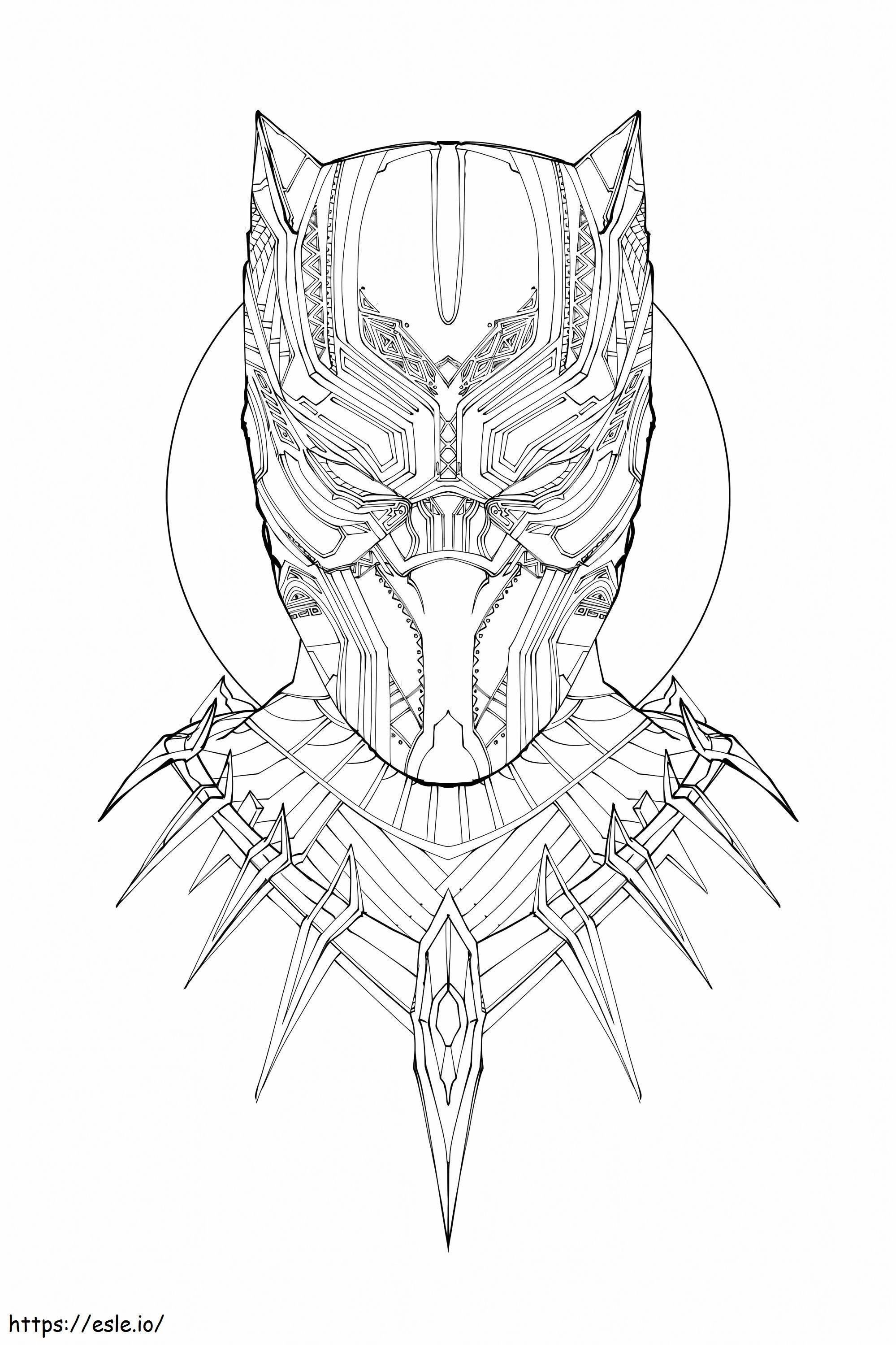 Black Panther Head coloring page