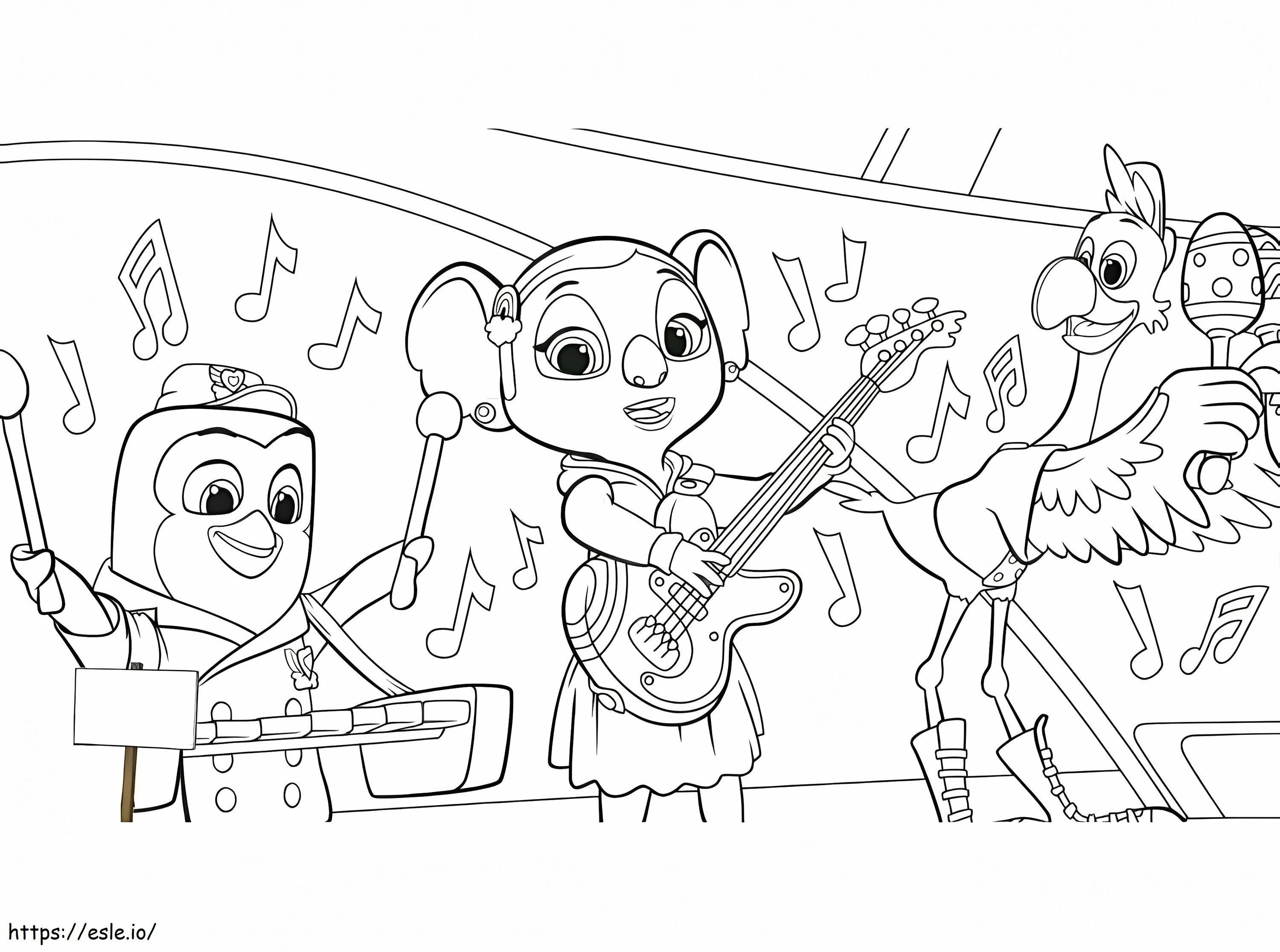 T.O.T.S Characters 1 coloring page