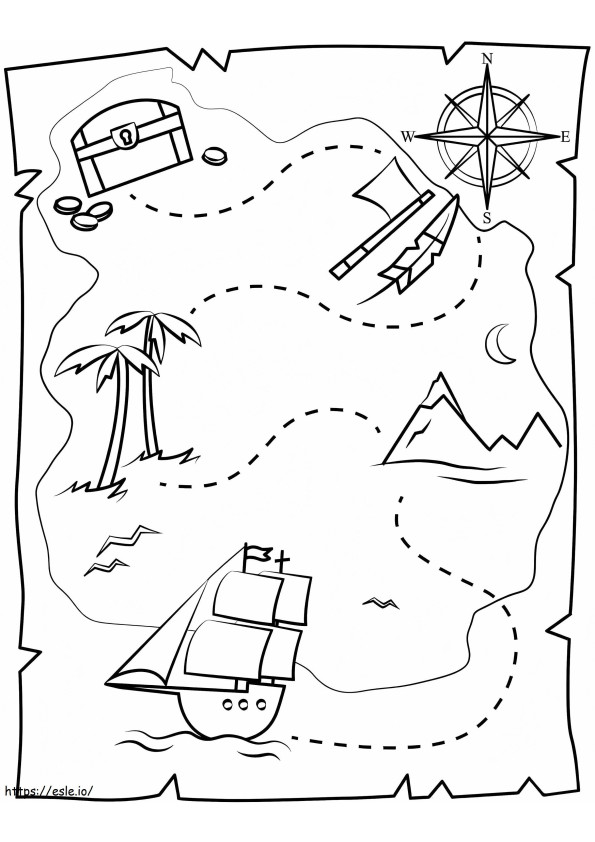 Treasure Map 8 coloring page