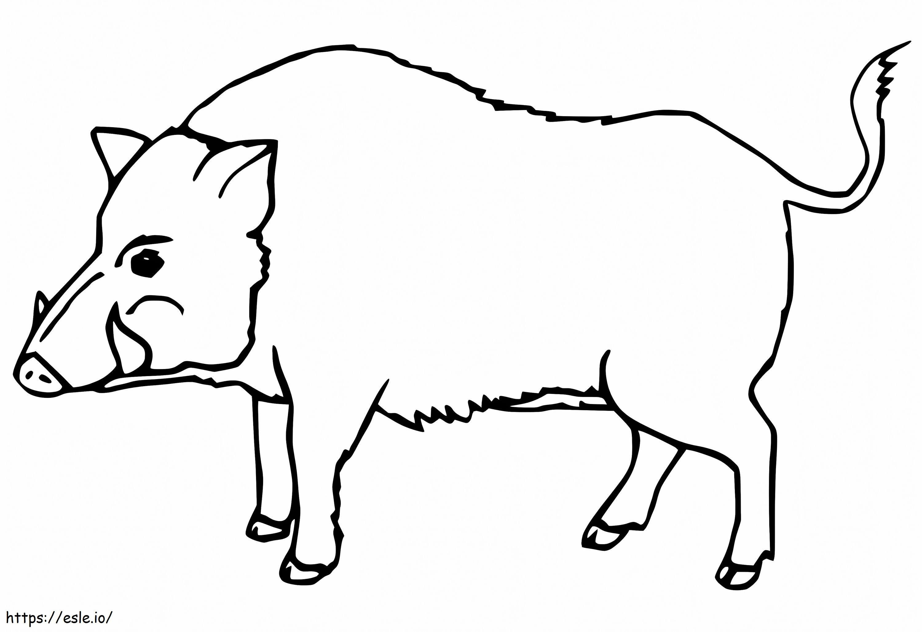 Free Wild Boar coloring page