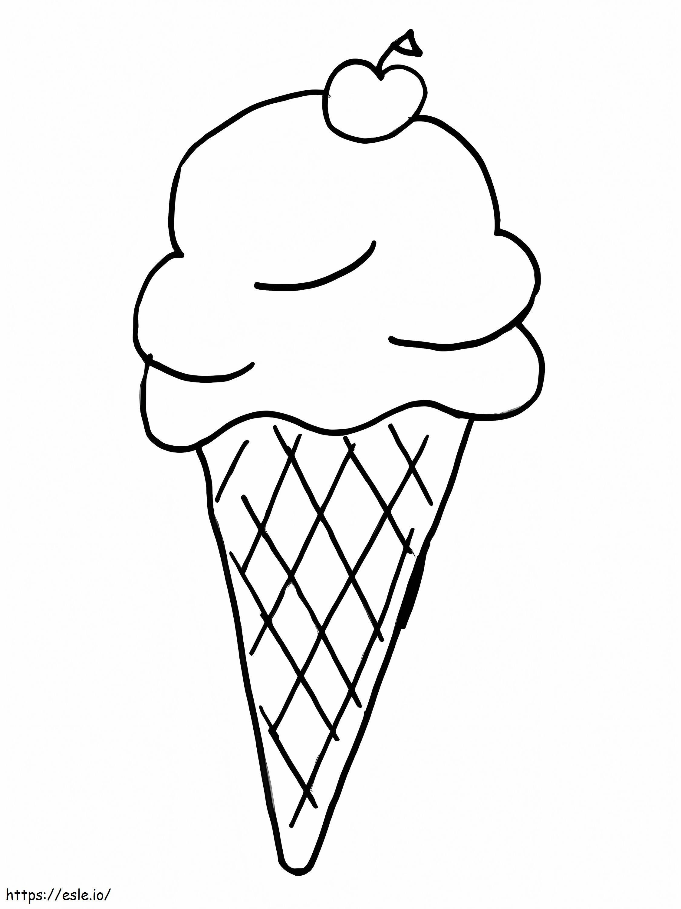 Înghețată normală de colorat