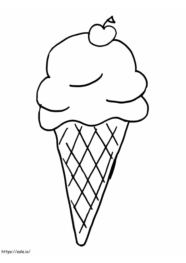 Înghețată normală de colorat