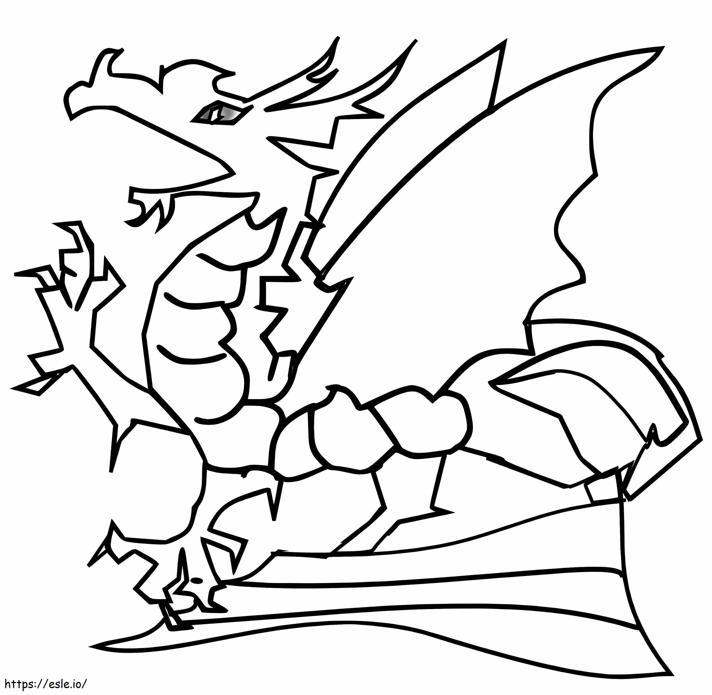 Coloriage Dragon facile à imprimer dessin