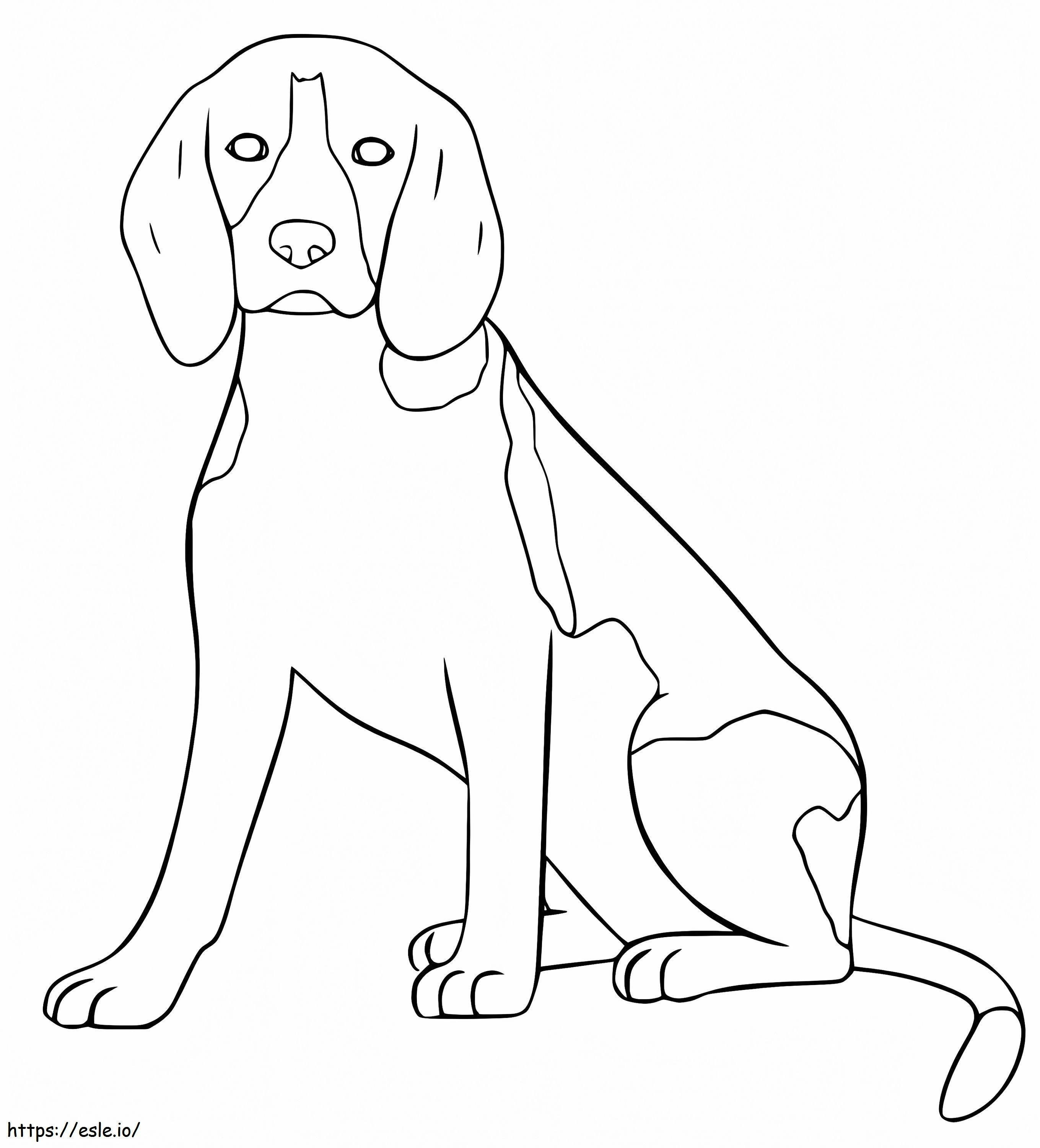 Free Printable Beagle coloring page