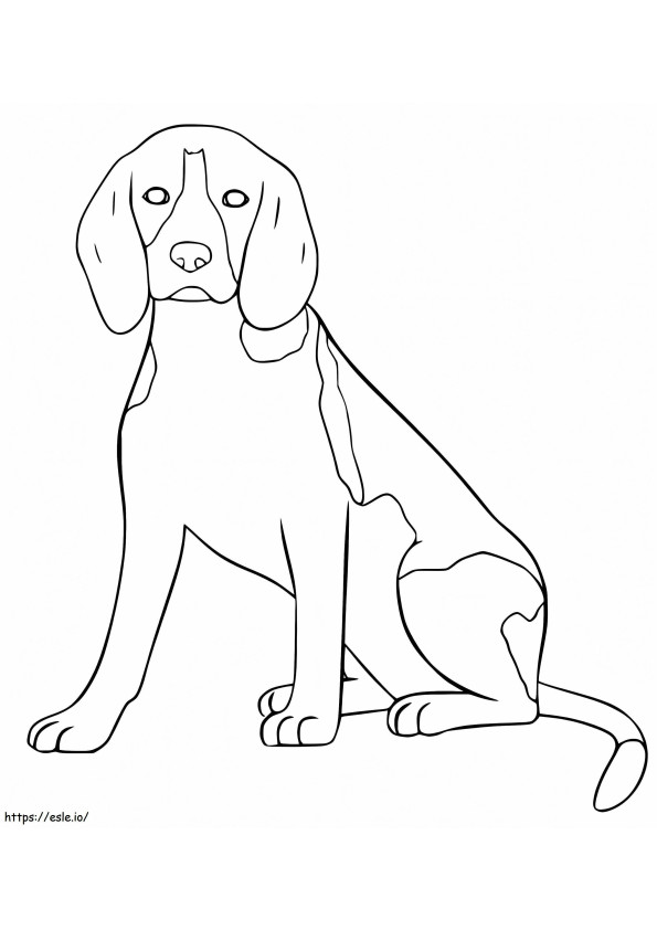 Gratis afdrukbare Beagle kleurplaat