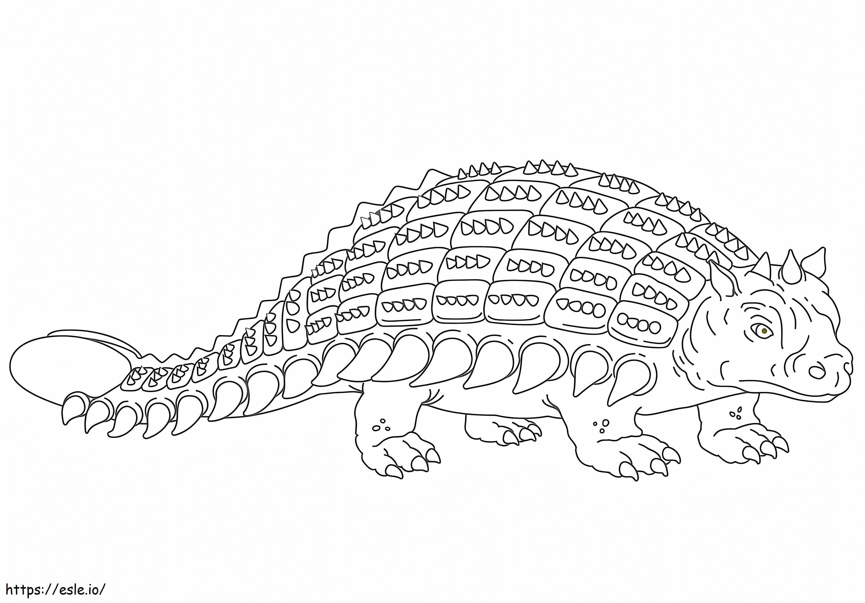 Ankylosaurus Tulostettava värityskuva