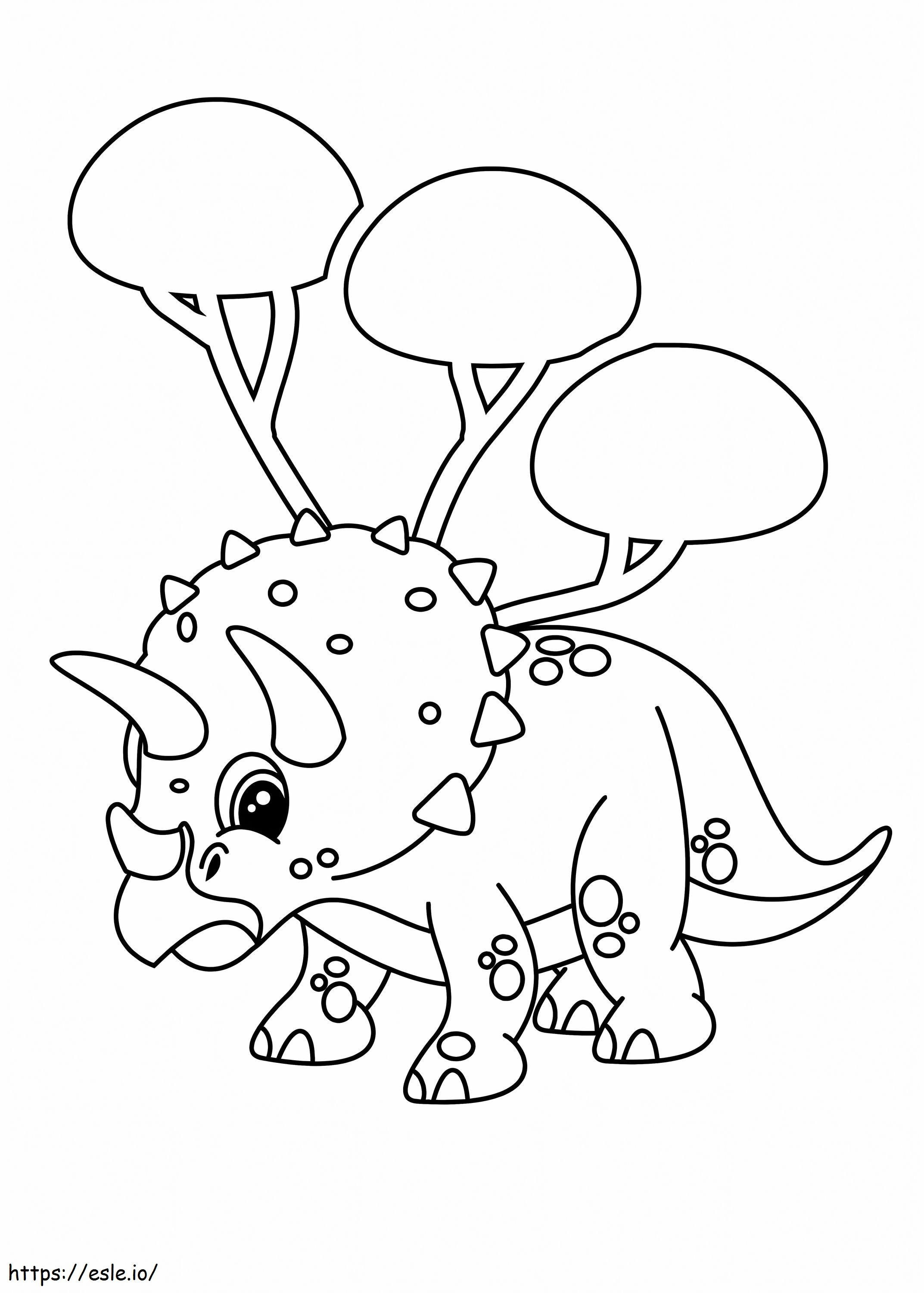 Uskomaton Triceratop värityskuva