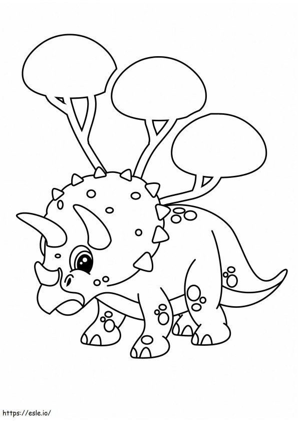 Uskomaton Triceratop värityskuva