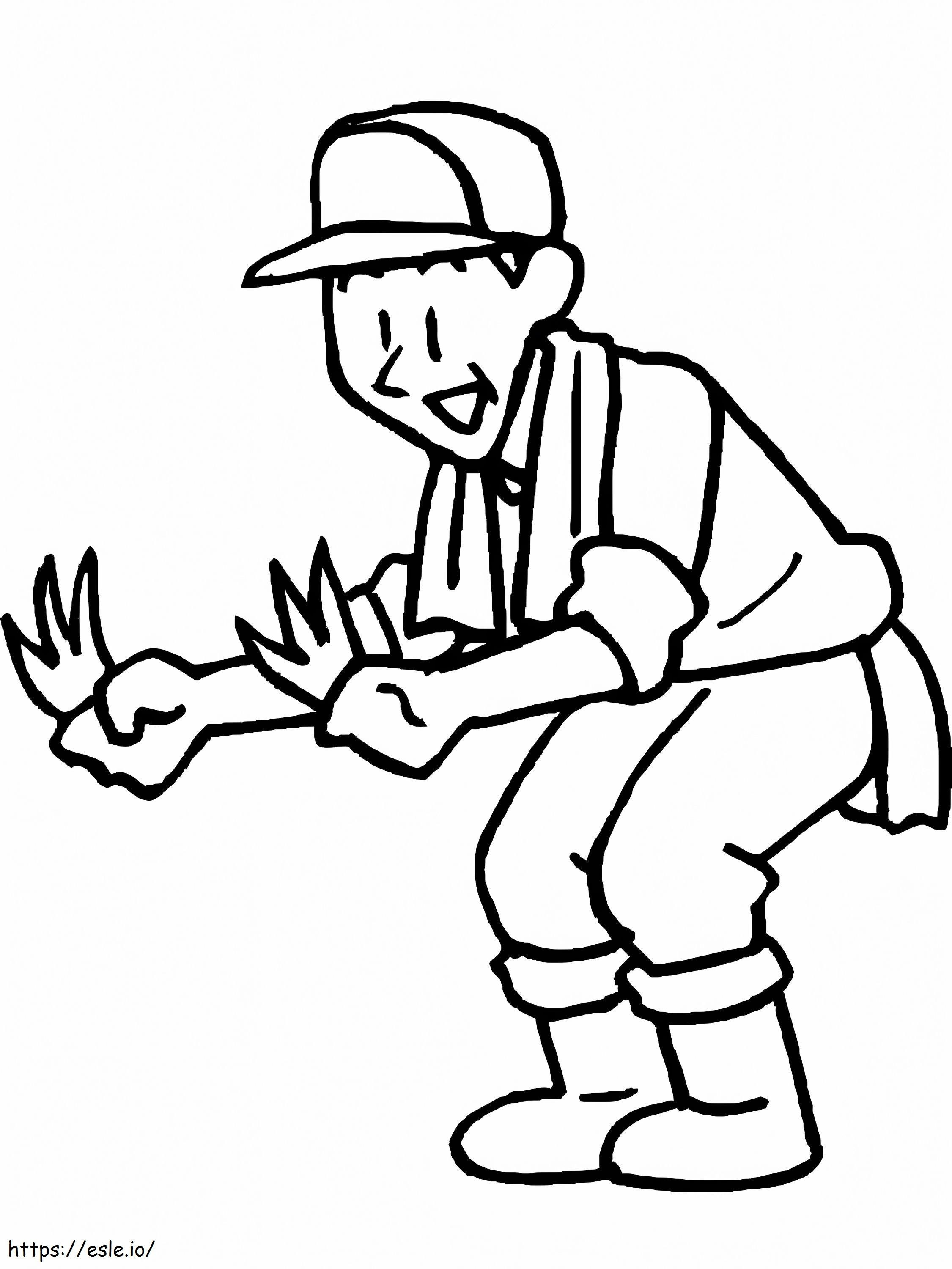 Farmer Is Working coloring page