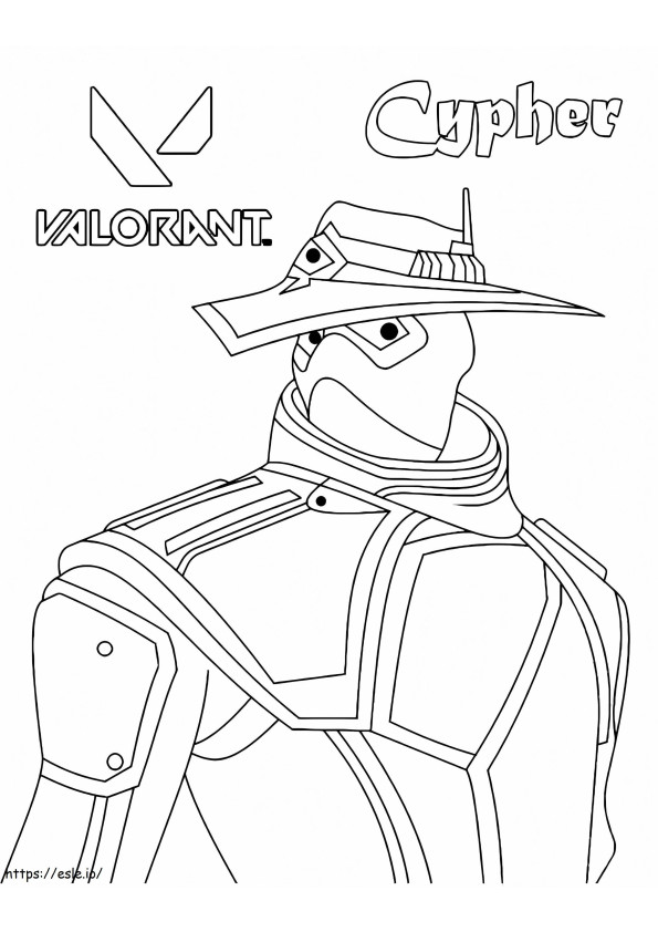 Cypher From Valorant coloring page