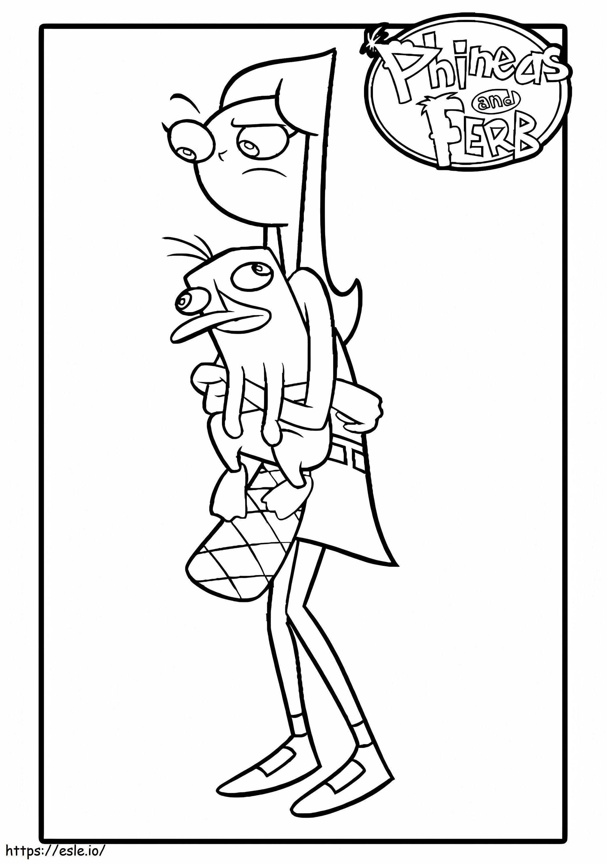 Angry Candace Hugging Perry coloring page