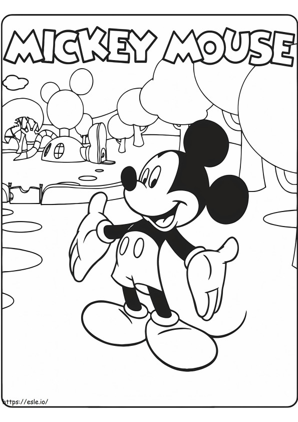 Coloriage Génial Mickey Mouse à imprimer dessin