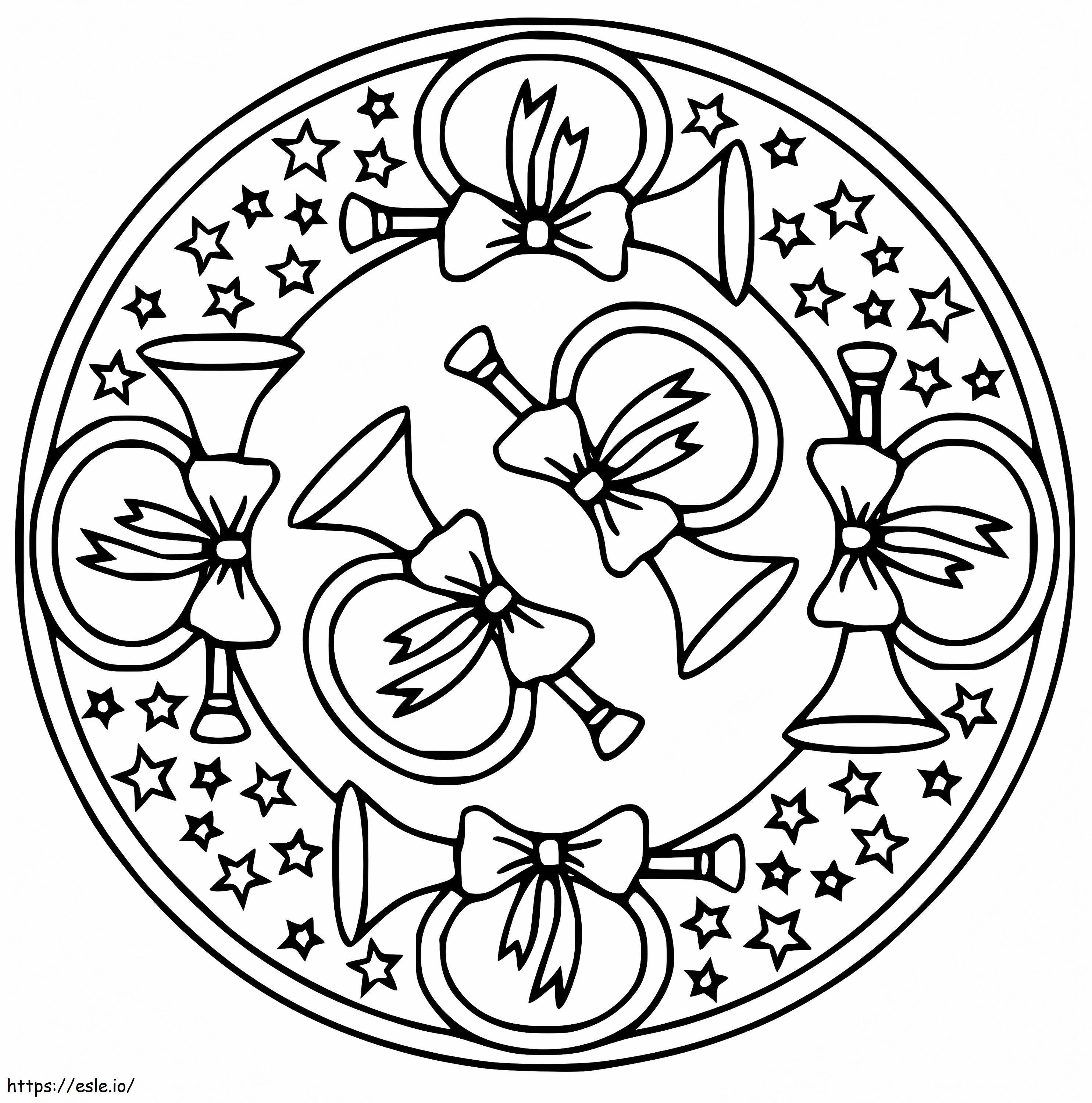Coloriage Mandala de Noël 19 à imprimer dessin