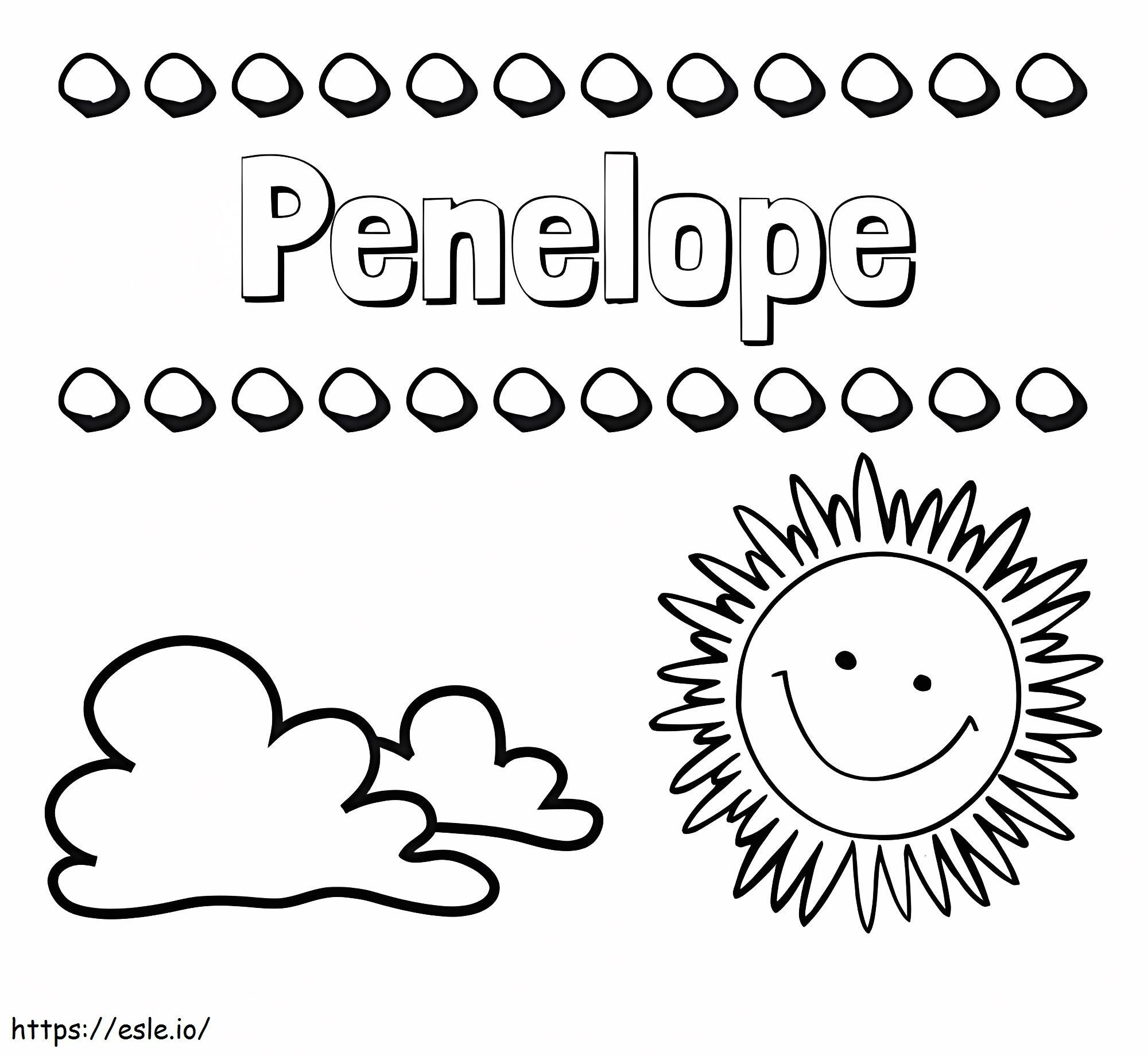 Free Penelope To Color coloring page