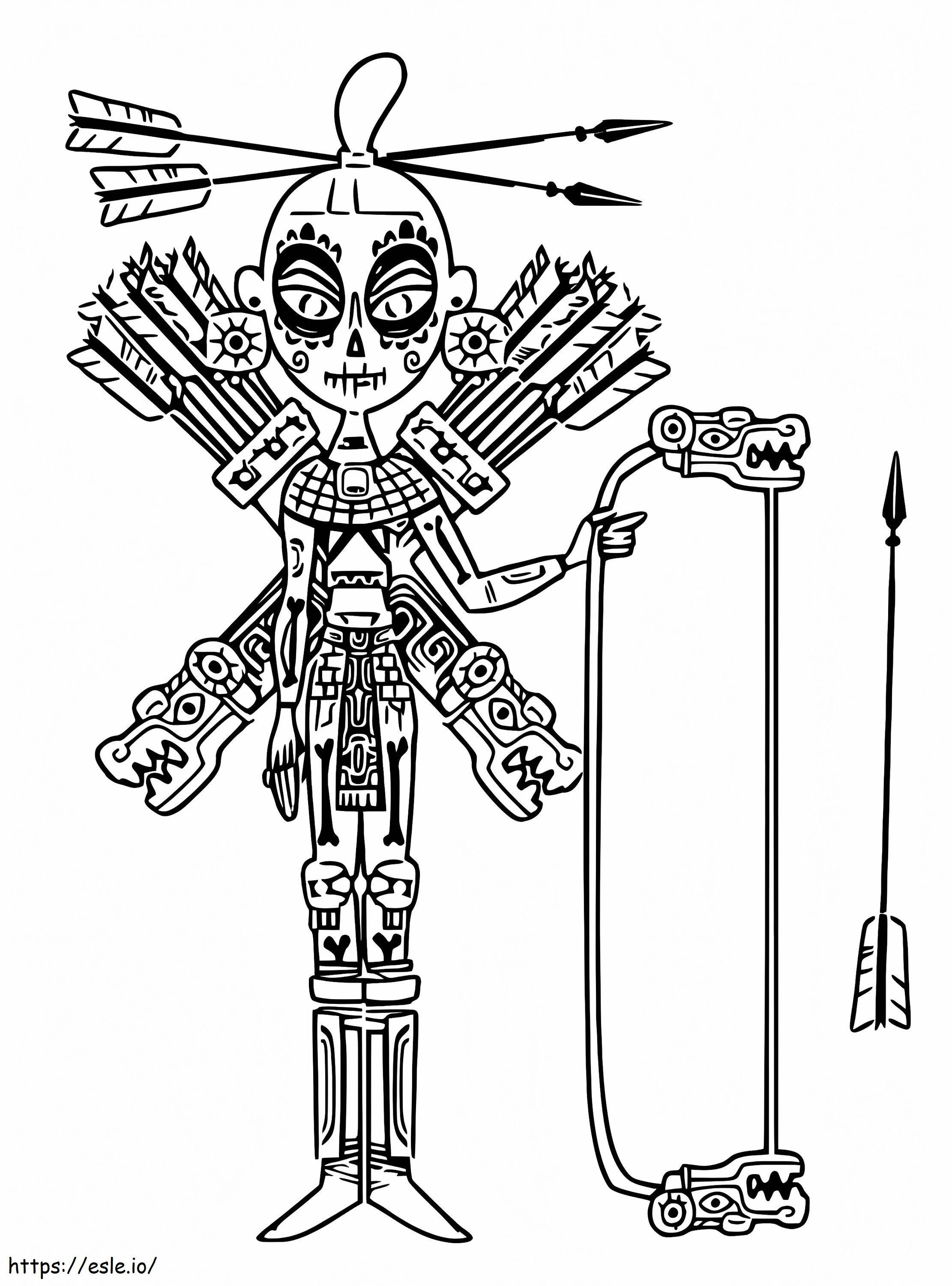 Chimi In Maya And The Three coloring page