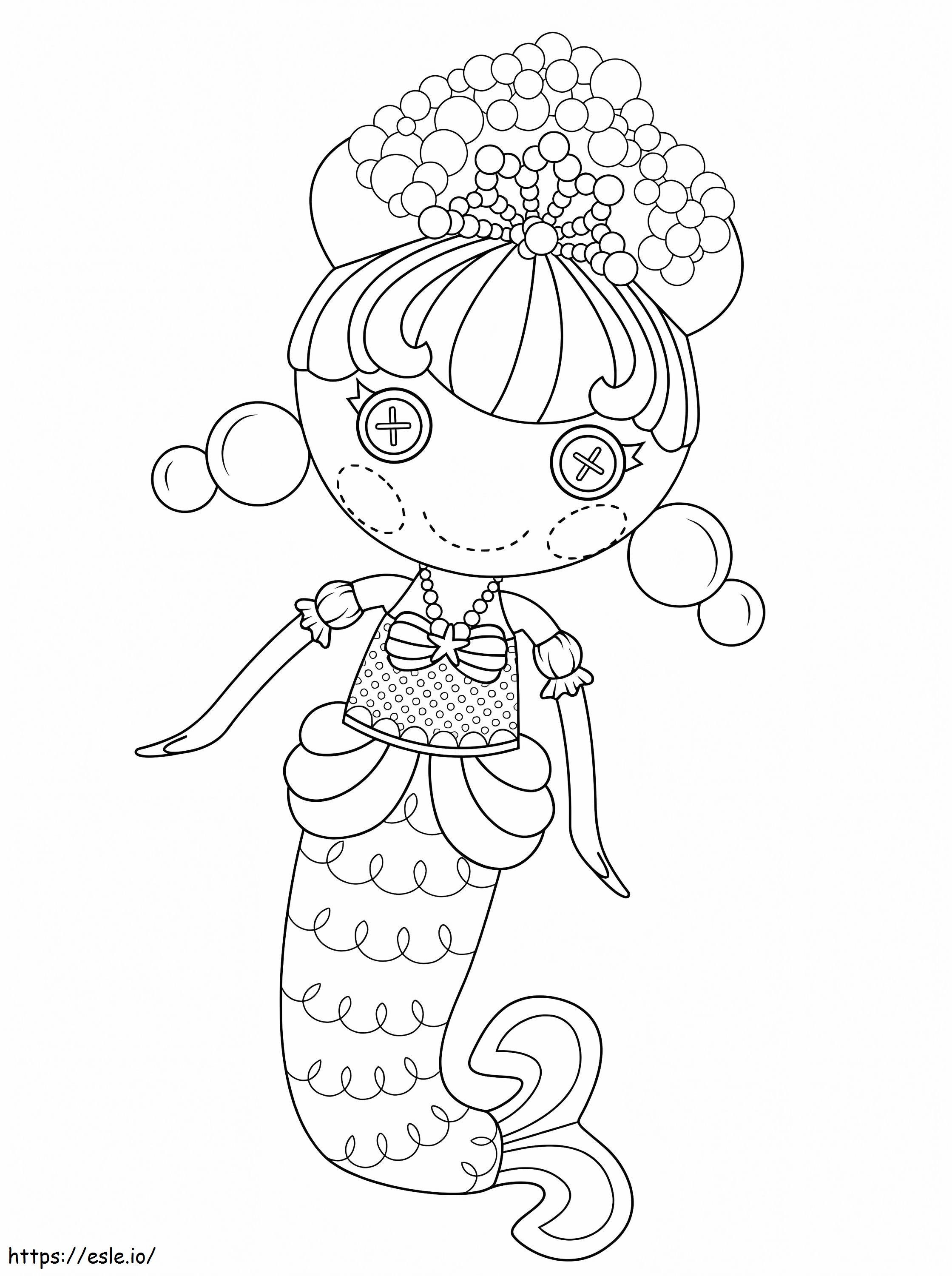 Coloriage Lalaloopsy sirène pétillante à imprimer dessin