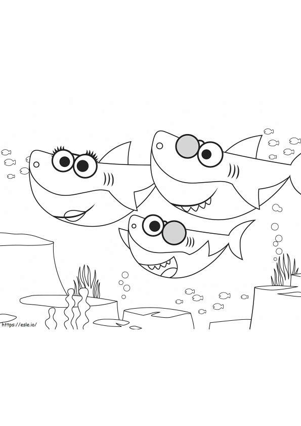 Coloriage Bébé requin gratuitement à imprimer dessin