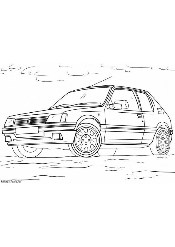 Peugeot 205 coloring page