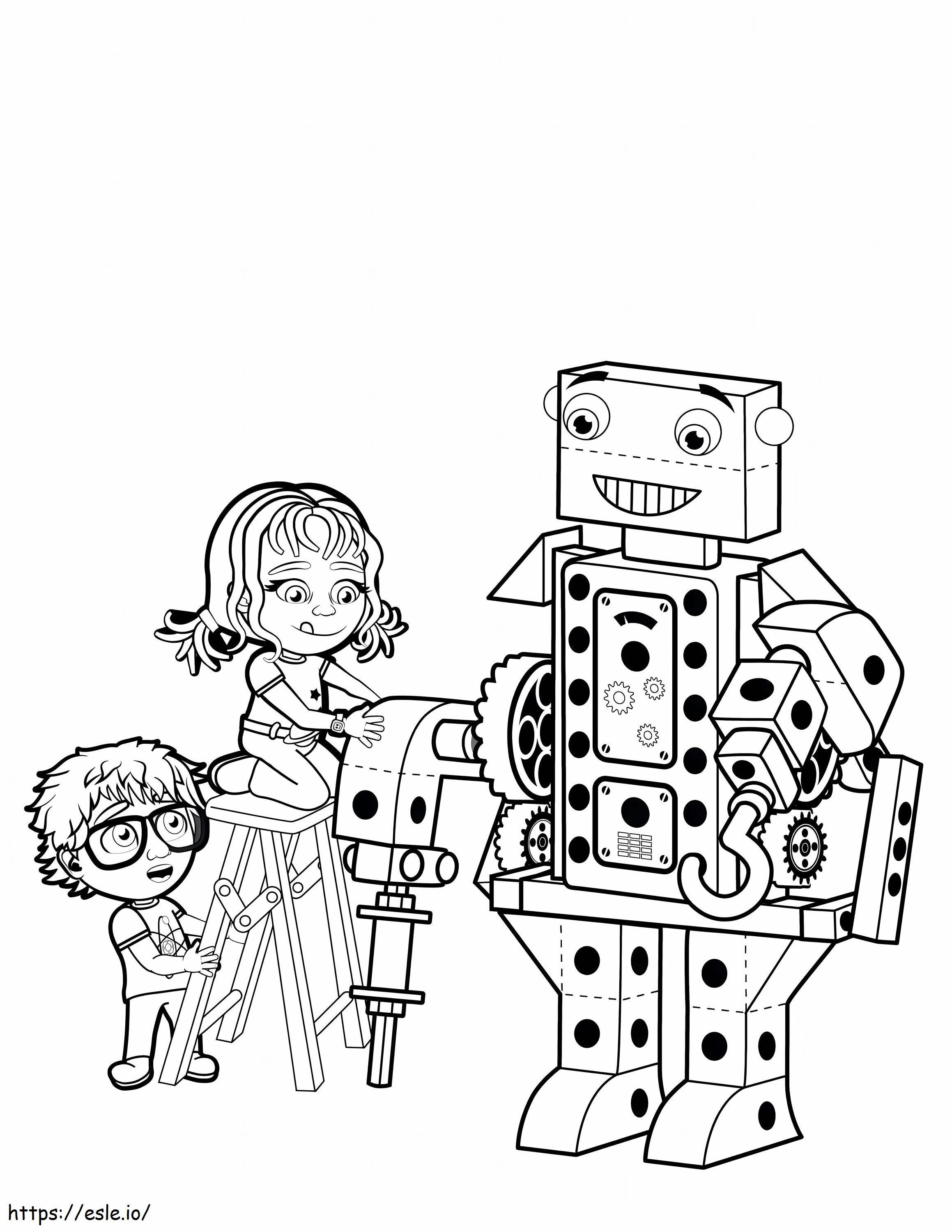 Erster Bau von Robotern für Kinder ausmalbilder