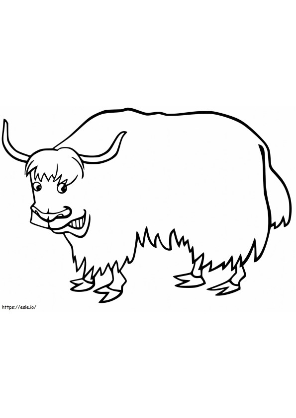 Yak Is Smiling coloring page