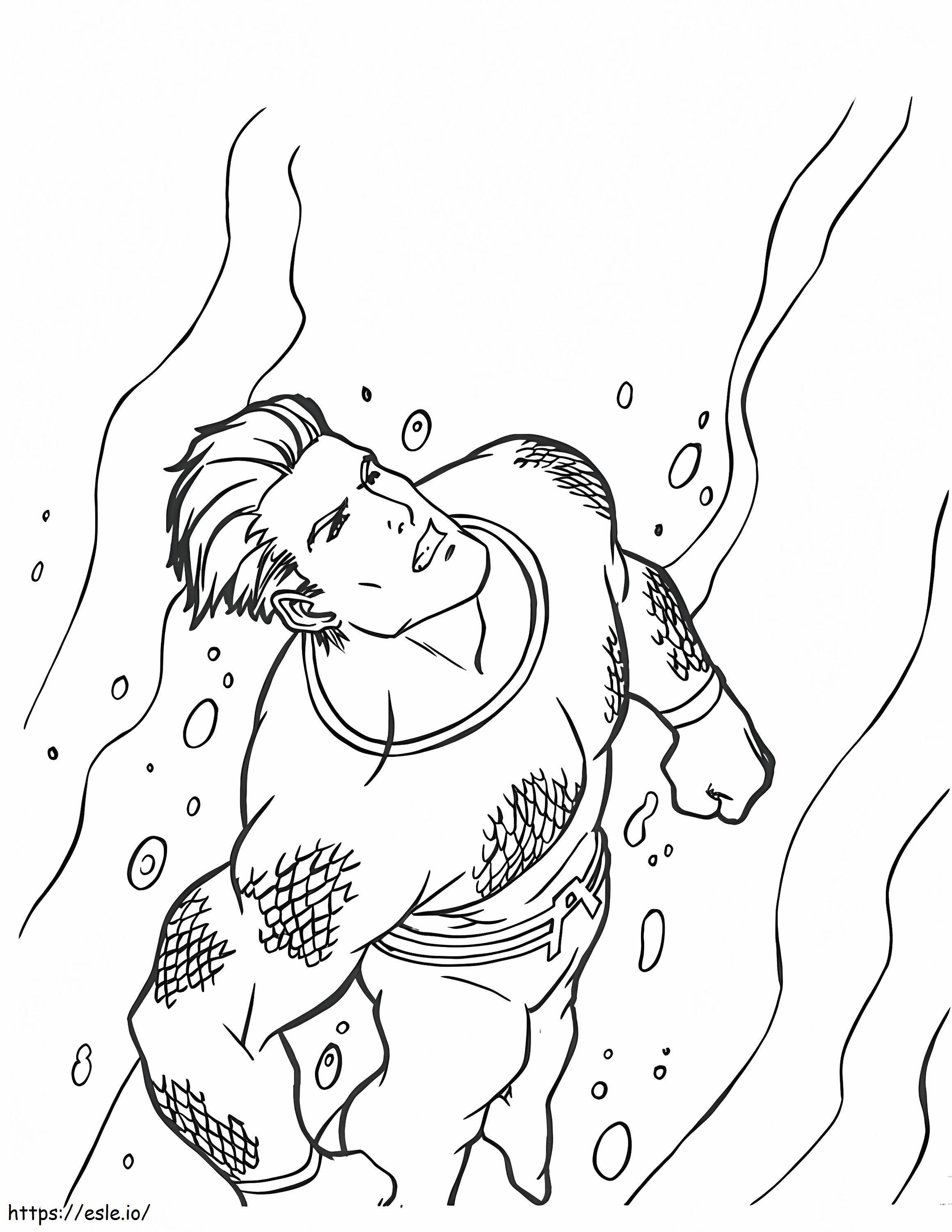 Aquaman do druku kolorowanka