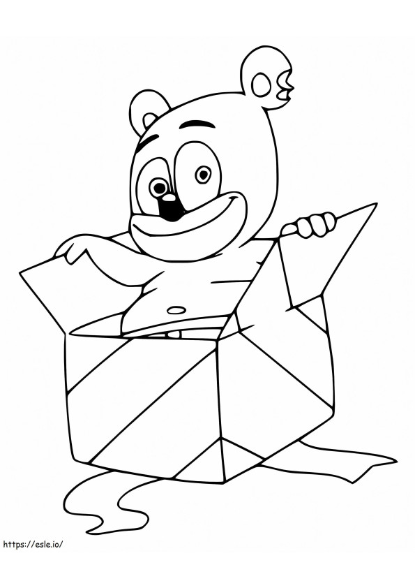Beruang Gummy yang lucu Gambar Mewarnai