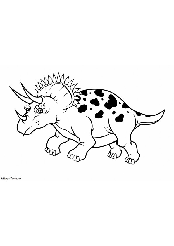 Coloriage Joli Tricératops à imprimer dessin