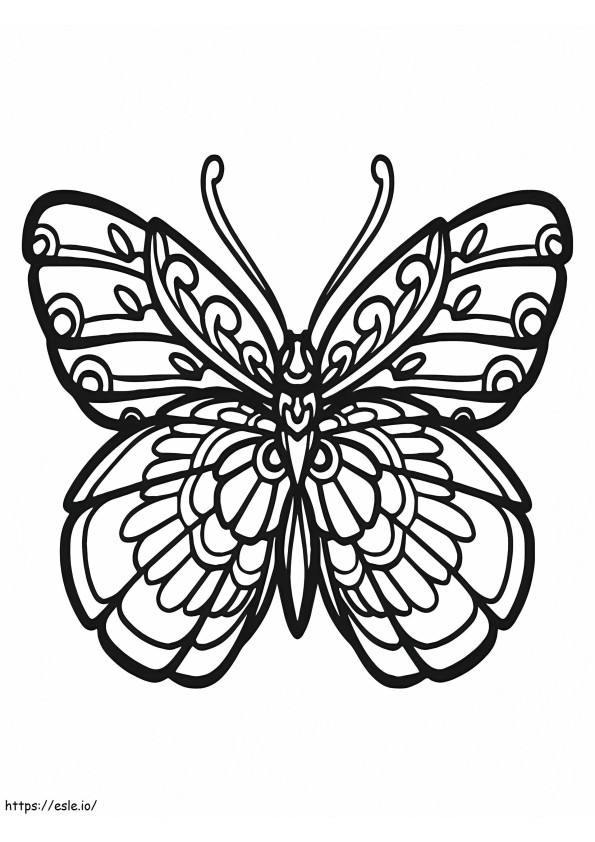 美しい蝶 3 ぬりえ - 塗り絵