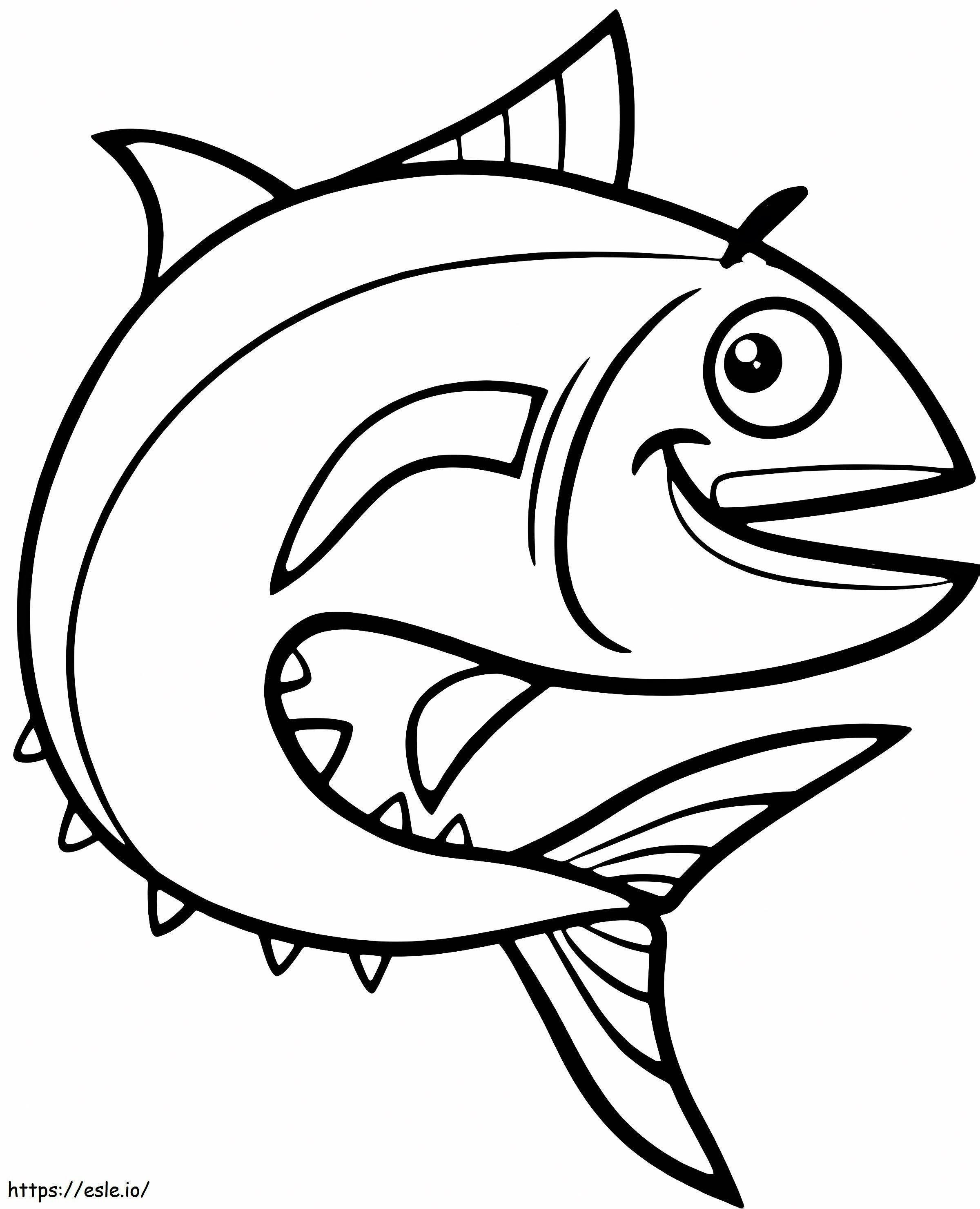 Animowany tuńczyk kolorowanka