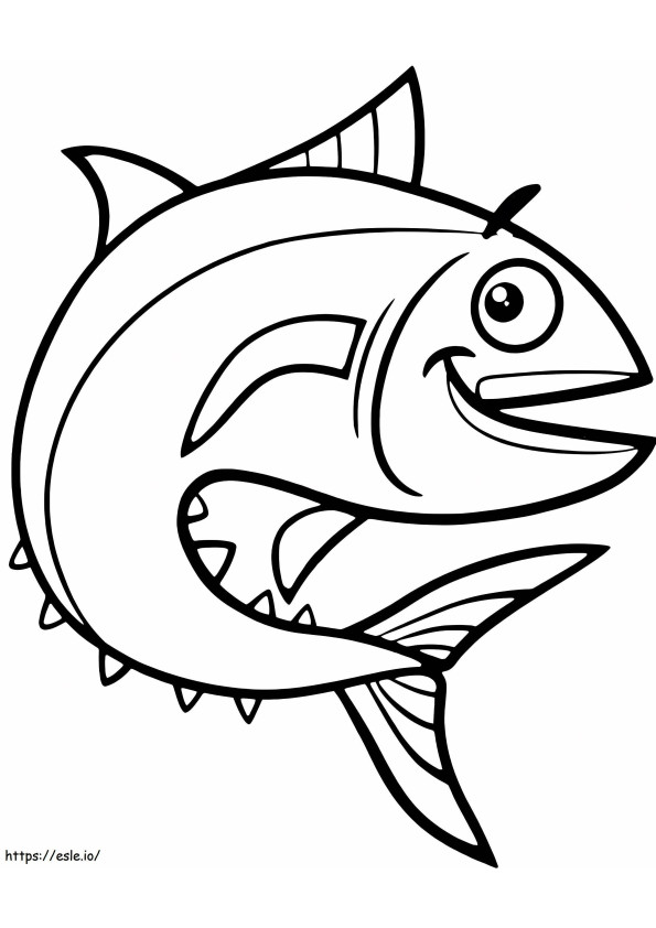 Animated Tuna coloring page