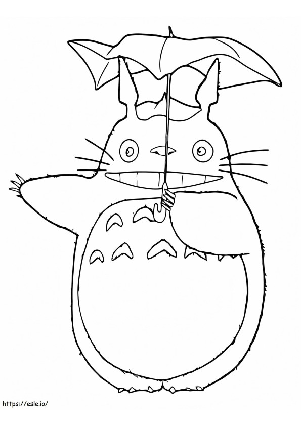 Suloinen Totoro 3 värityskuva